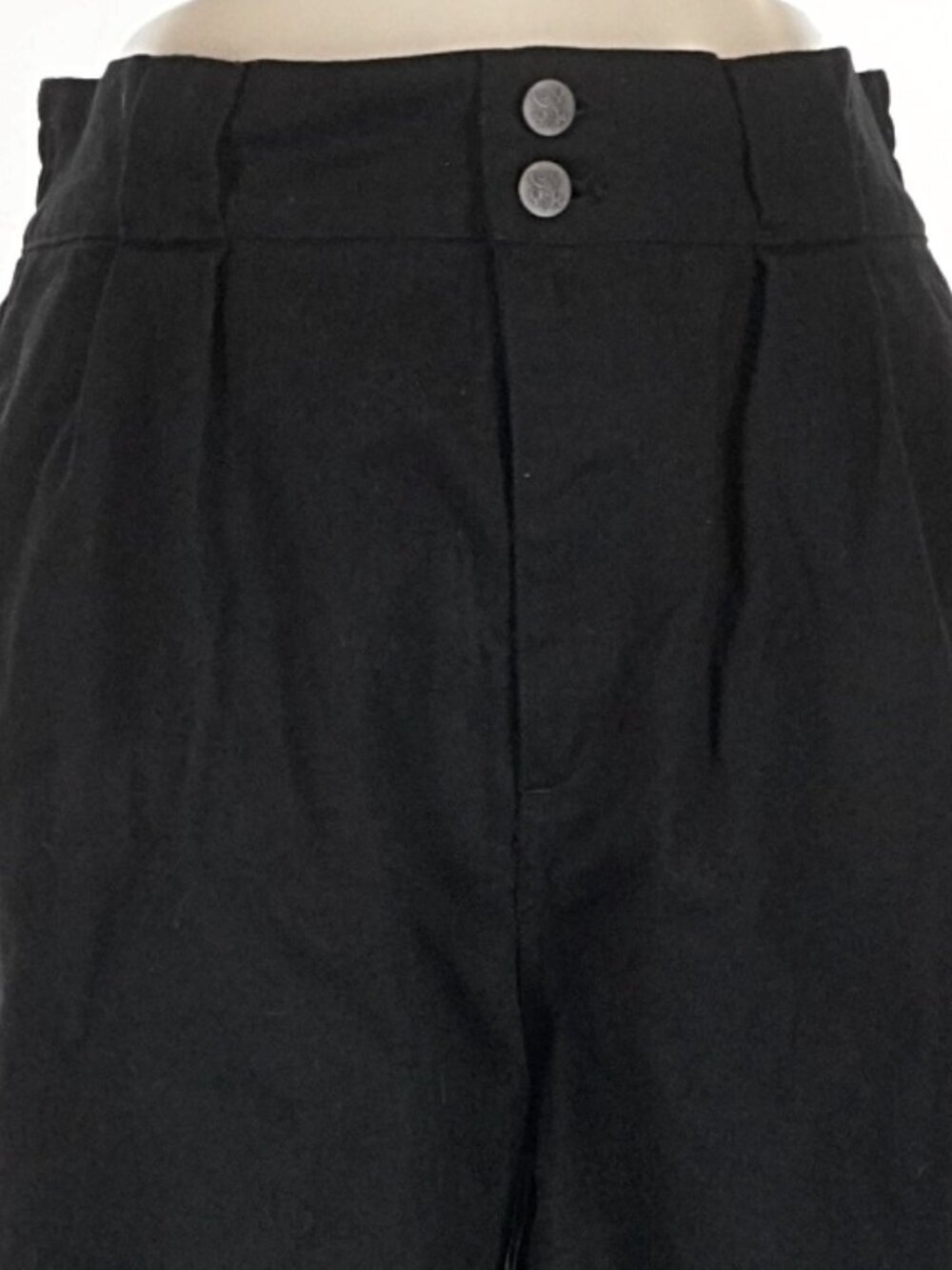 Lucy & Yak Addison Trousers Black W32 / UK 14 NWT Organic Cotton High Waist - Picture 2 of 3
